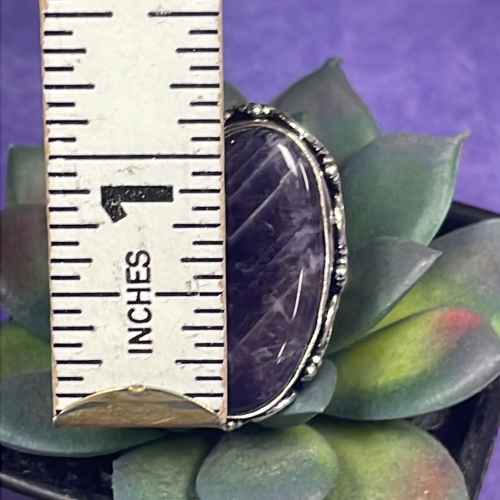Chevron Amethyst Ring - image 8